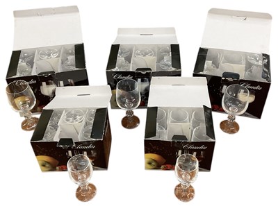 Lot 662 - A set of eighteen boxed Bohemia Crystal...