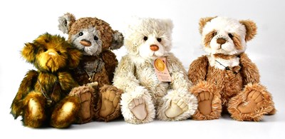 Lot 398 - CHARLIE BEARS; four limited edition teddy...