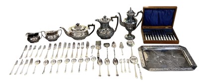 Lot 765 - A quantity of silver plated items, including a...