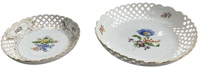 Lot 634 - MEISSEN; a large seconds hand painted white...