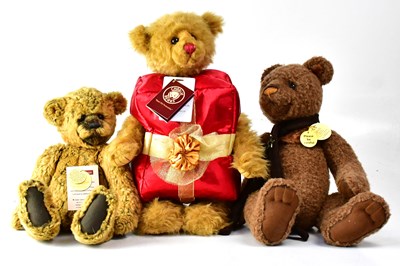 Lot 403 - CHARLIE BEARS; three teddy bears comprising...