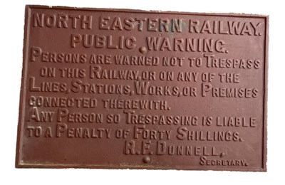 Lot 377 - NORTH EASTERN RAIL; a vintage red painted cast...