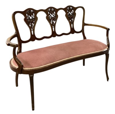 Lot 16 - An early 20th century mahogany framed settee,...