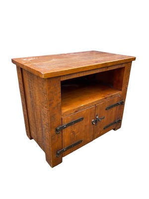 Lot 33 - A contemporary Chinese pine side table with...