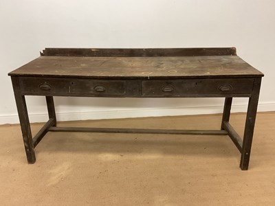 Lot 790 - A pine dresser base with two drawers, height...