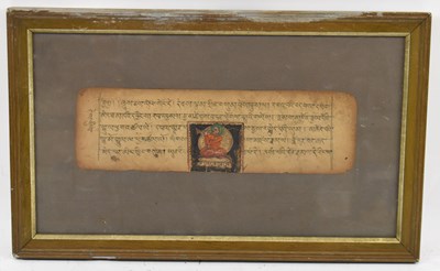 Lot 309 - An Indian manuscript on parchment paper with a...