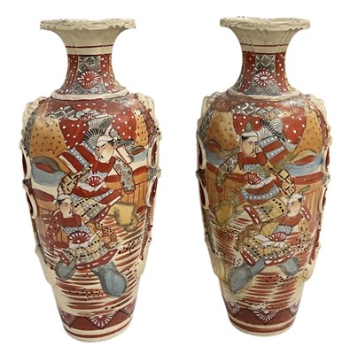 Lot 750 - A pair of modern Japanese porcelain vases,...