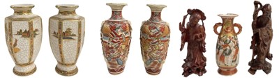 Lot 1067 - A pair of modern Japanese porcelain vases,...