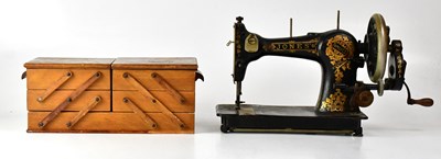 Lot 524 - A Jones' Family CS manual sewing machine,...