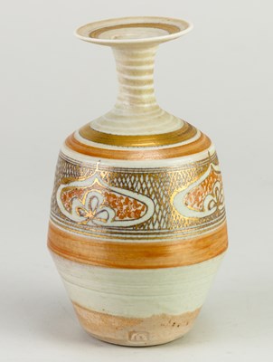 Lot 457 - MARY RICH (1940-2022); a porcelain bottle with...