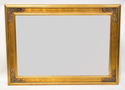 Lot 68 - A gilt framed rectangular wall mirror with...