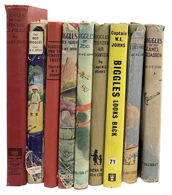 Lot 463 - BIGGLES; nine Biggles books including a first...