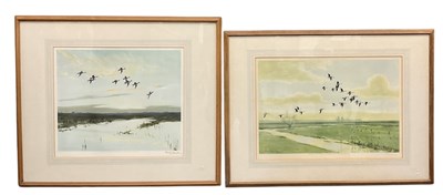 Lot 366 - PETER SCOTT; a pair of signed prints,...