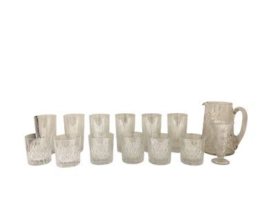 Lot 663 - A set of six crystal glass tumblers, six...