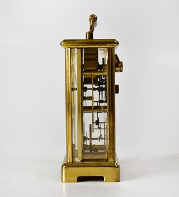 Lot 119 - SCHATZ; a brass cased carriage clock with...