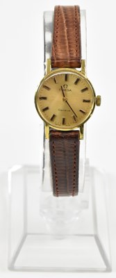 Lot 1047 - OMEGA; a lady's stainless steel Geneve...