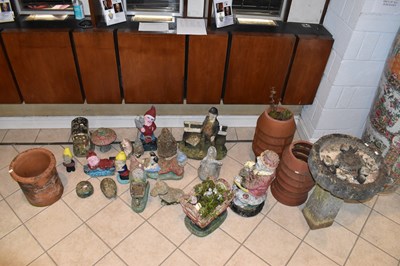 Lot 411 - A quantity of garden ornaments including...