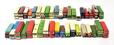 Lot 308 - A quantity of diecast model buses, trams and...