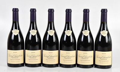 Lot 746 - RED WINE; six bottles Gevrey-Chambertin Les...