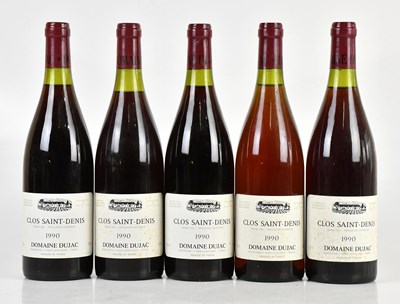 Lot 743 - RED WINE; five bottles Clos Saint-Denis...