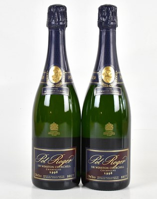 Lot 766 - CHAMPAGNE; two bottles of Pol Roger Sir...