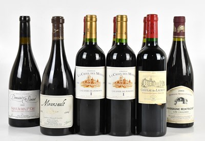 Lot 768 - RED WINE; ten mixed bottles including a single...