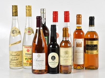 Lot 883 - MIXED SPIRITS AND WHITE WINE; seven bottles...