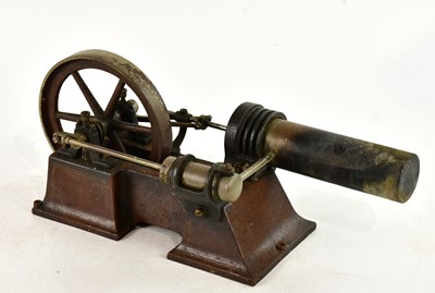 Lot 1027 - A scratch built hot bulb engine, length 30cm.