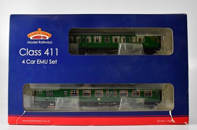 Lot 504 - BACHMANN; a boxed model railway Class 411 four-...