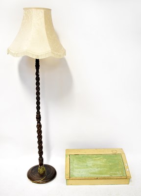 Lot 114 - A 19th century painted writing slope, together...