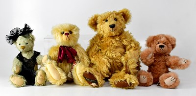 Lot 345 - Four collectible teddy bears, comprising a...