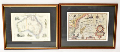 Lot 632 - Two 19th century hand-coloured maps of...