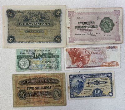 Lot 432 - Six various international banknotes comprising...