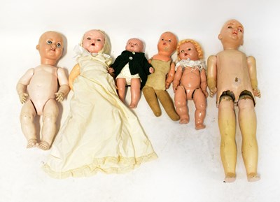 Lot 332 - Six early/mid-20th century dolls, including a...