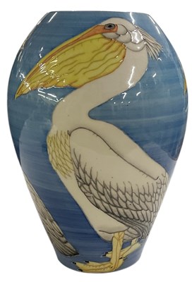 Lot 636 - DENNIS CHINAWORKS; a blue ground trial vase,...