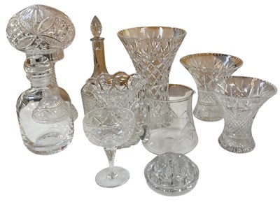 Lot 664 - A quantity of cut and crystal glassware,...