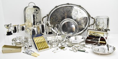 Lot 766 - Various items of mixed silver plate including...