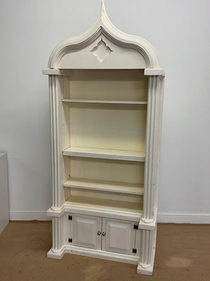 Lot 815 - A modern white contemporary open bookcase with...