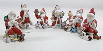 Lot 173 - ROYAL COPENHAGEN; six Santa figures from the...