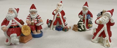 Lot 174 - ROYAL COPENHAGEN; five Santa figures from the...