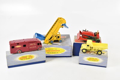 Lot 929 - DINKY SUPERTOYS; three boxed diecast vehicles...