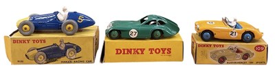 Lot 537 - DINKY TOYS; a boxed Ferrari Racing Car, a...