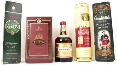 Lot 164 - WHISKY; four bottles of whisky comprising Glen...