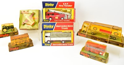 Lot 554 - DINKY; seven boxed/packaged diecast vehicles...