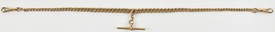 Lot 1006 - A Victorian 9ct rose gold watch guard chain,...