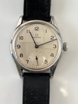 Lot 648 - OMEGA; a 1960s gentleman's stainless steel...