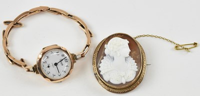 Lot 1038 - PRECISTA; a lady's 9ct rose gold wristwatch,...