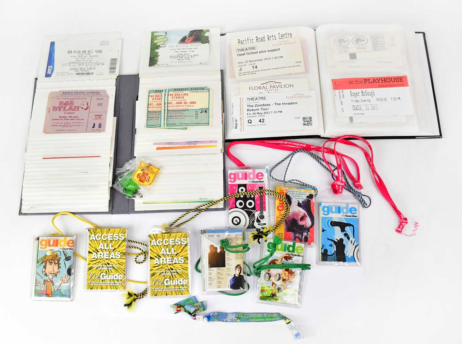 Lot 408 - A collection of concert ticket stubs to...