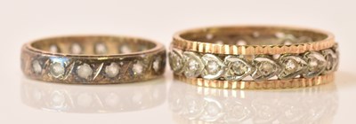 Lot 608 - Two 9ct yellow gold eternity rings, weight 6.14g