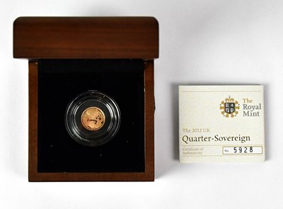 Lot 700 - An Elizabeth II 2012 1/4 sovereign,...